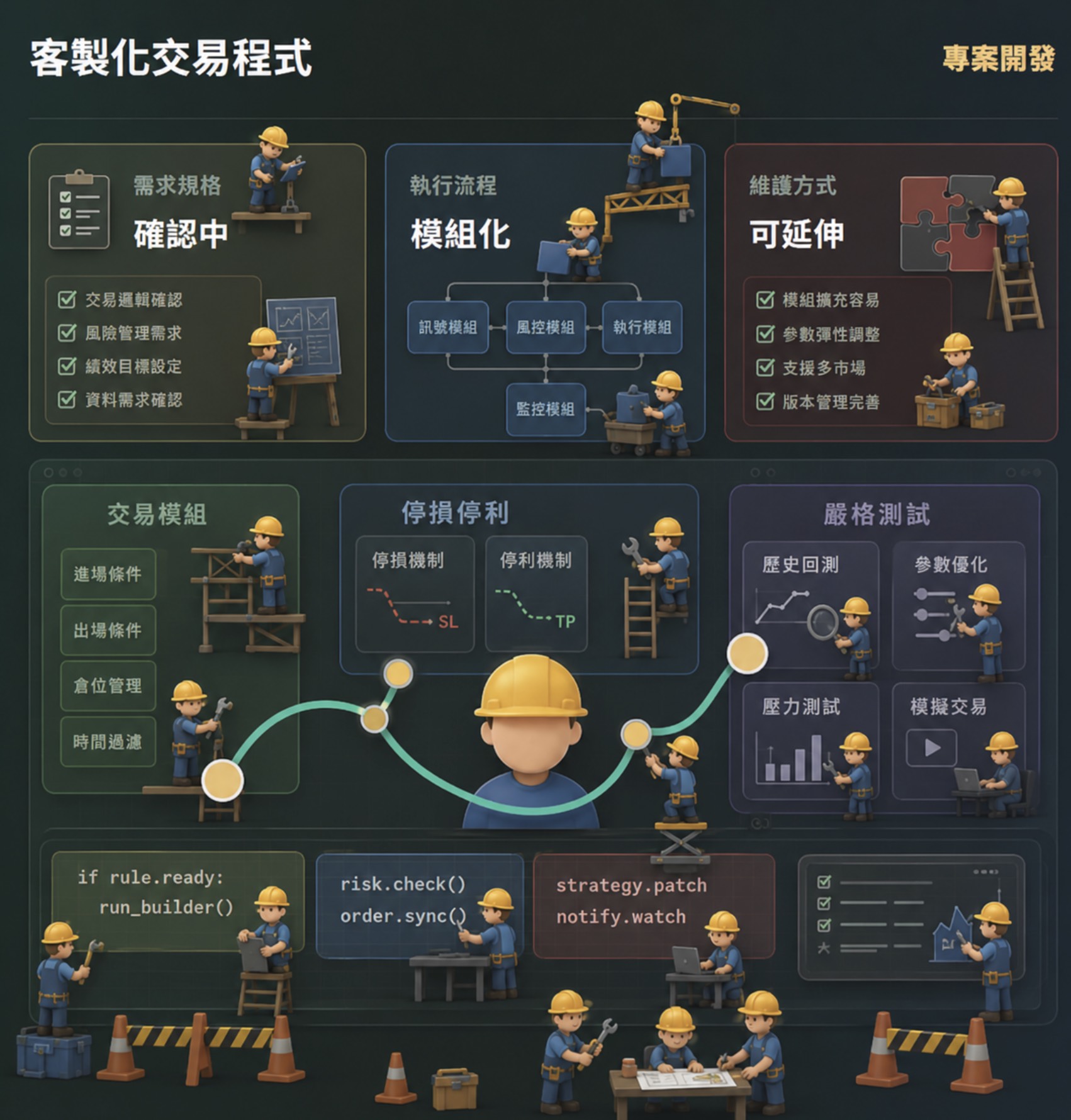 客製化交易程式專案開發示意圖
